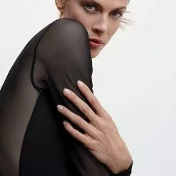 Mango Tulle Panel Bodysuit 11 Mango Tulle Panel Bodysuit -Mango popular store mango 0959 5217336 3