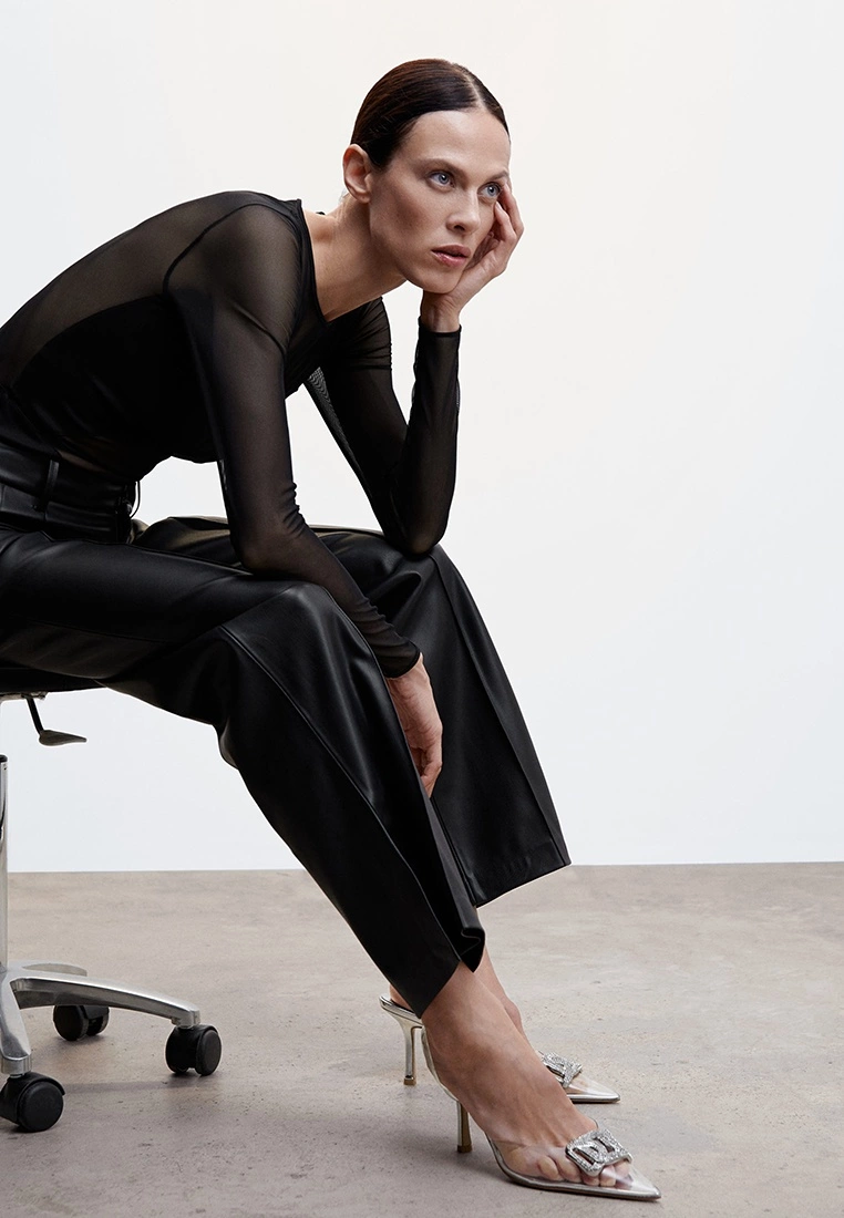 Mango Tulle Panel Bodysuit 6 Mango Tulle Panel Bodysuit - Image 4