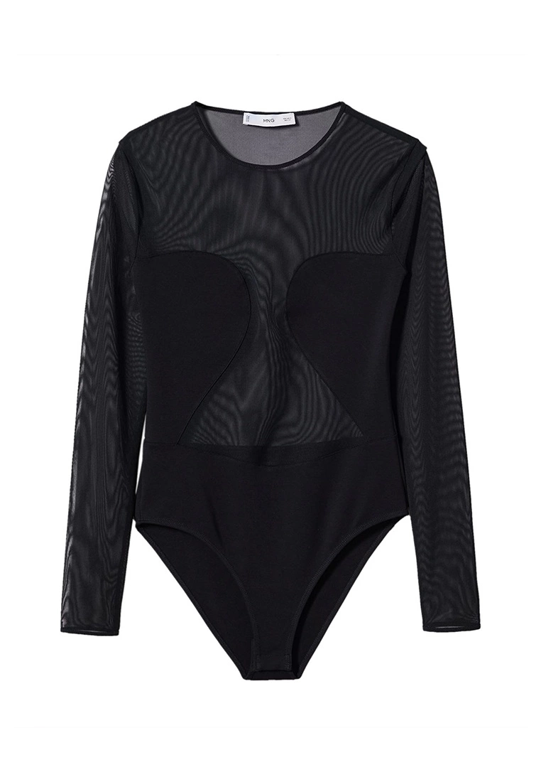 Mango Tulle Panel Bodysuit 9 Mango Tulle Panel Bodysuit - Image 7