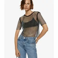 Mango Rhinestone T-Shirt