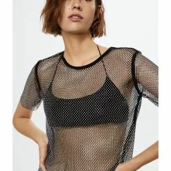 Mango Rhinestone T-Shirt 10 Mango Rhinestone T-Shirt -Mango popular store mango 0967 2350326 3