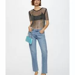 Mango Rhinestone T-Shirt 12 Mango Rhinestone T-Shirt -Mango popular store mango 0967 2350326 5