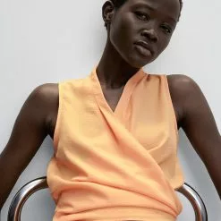 Mango Wrap Crop Top -Mango popular store mango 0970 1329046 3