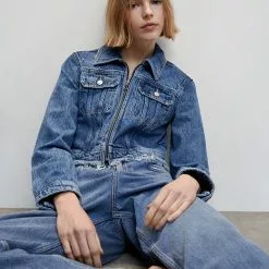 Mango Frayed Hem Denim Jacket -Mango popular store mango 0974 6849046 4