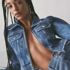 Mango Frayed Hem Denim Jacket -Mango popular store mango 0974 6849046 6