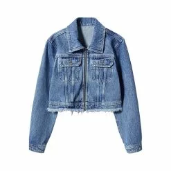 Mango Frayed Hem Denim Jacket -Mango popular store mango 0975 6849046 8