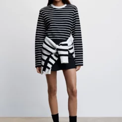 Mango Striped Cotton-Blend Sweatshirt 14 Mango Striped Cotton-Blend Sweatshirt -Mango popular store mango 0986 0359046 5