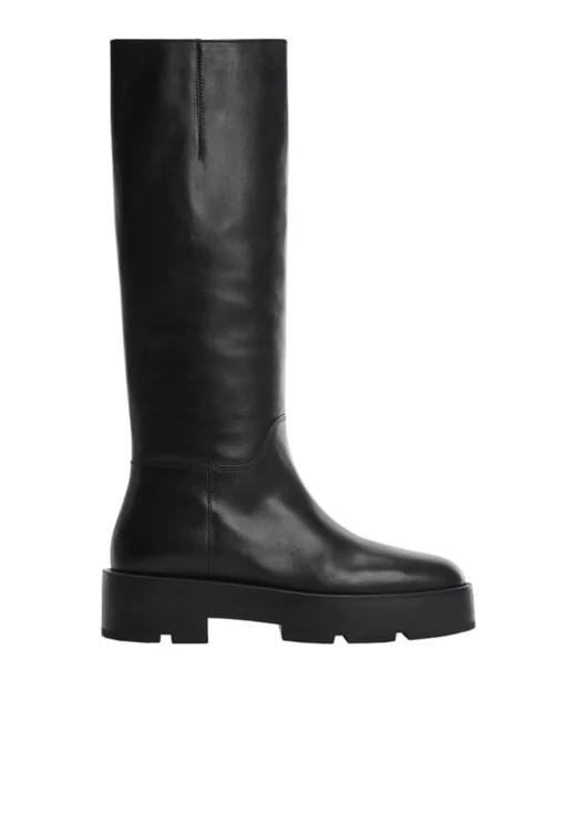 Mango High Leather Platform Boots -Mango popular store mango 0998 9016336 1