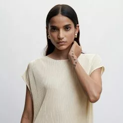 Mango Pleated Satin Dress -Mango popular store mango 1003 1339046 3