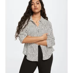 Mango Buttoned Flowy Shirt -Mango popular store mango 1005 4840326 2
