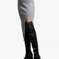 Mango Slit Knitted Skirt