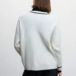 Mango Contrasting V-Neck Sweater 11 Mango Contrasting V-Neck Sweater -Mango popular store mango 1025 2059046 2