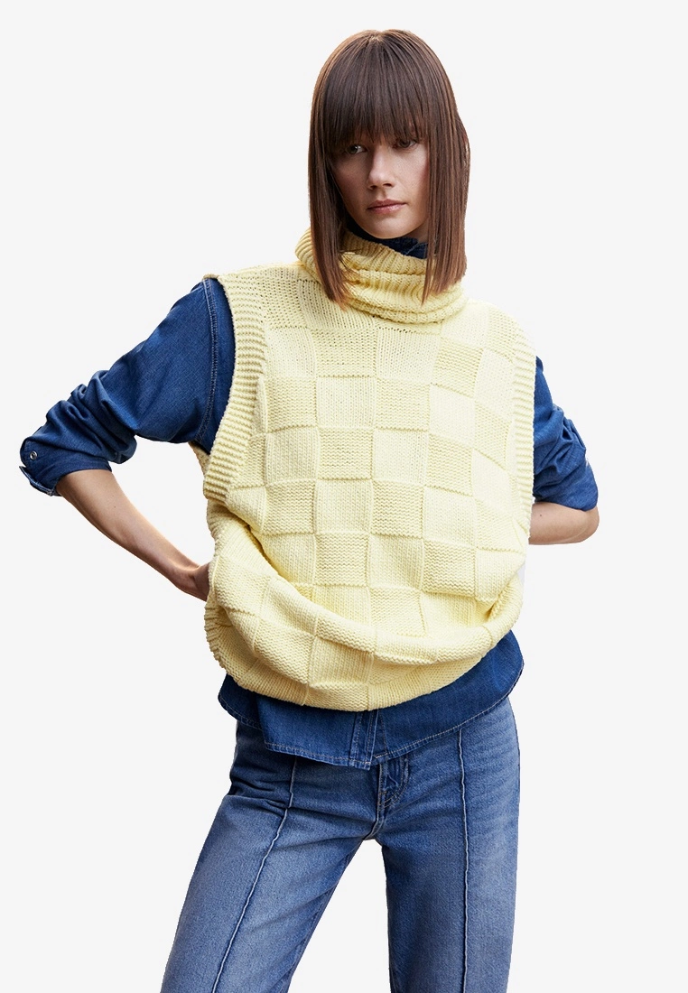 Mango Turtleneck Knitted Vest 3 Mango Turtleneck Knitted Vest