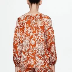 Mango Satin Print Blouse -Mango popular store mango 1041 5056336 2