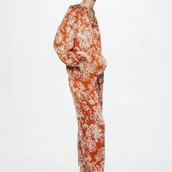 Mango Satin Print Blouse -Mango popular store mango 1041 5056336 3