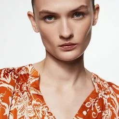 Mango Satin Print Blouse -Mango popular store mango 1042 5056336 4