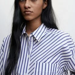 Mango Striped Cotton Shirt -Mango popular store mango 1044 6059046 4