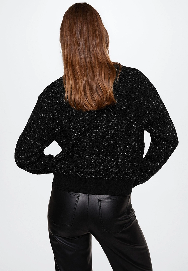 Mango Metallic Yarn Tweed Cardigan 4 Mango Metallic Yarn Tweed Cardigan - Image 2