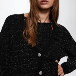 Mango Metallic Yarn Tweed Cardigan 12 Mango Metallic Yarn Tweed Cardigan -Mango popular store mango 1045 0457636 4