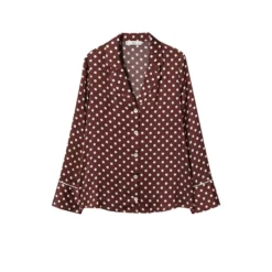Mango Polka-Dot Satin-Finish Shirt -Mango popular store mango 1065 6840326 9