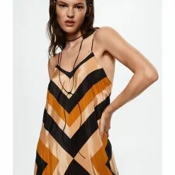 Mango Striped Satin Dress 10 Mango Striped Satin Dress -Mango popular store mango 1068 1850326 3