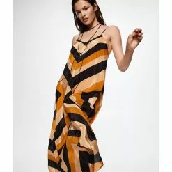 Mango Striped Satin Dress 12 Mango Striped Satin Dress -Mango popular store mango 1068 1850326 5