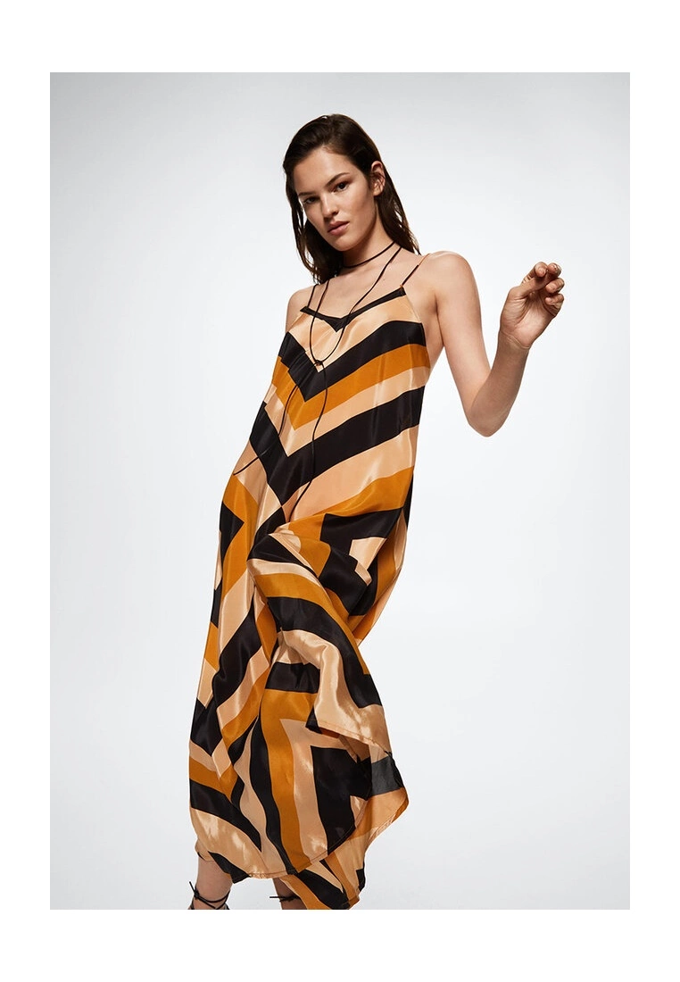 Mango Striped Satin Dress 7 Mango Striped Satin Dress - Image 5