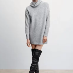 Mango Knitted Turtleneck Dress -Mango popular store mango 1081 3757636 5