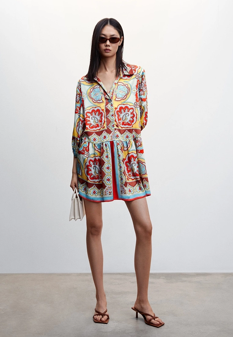 Mango Baroque Print Dress 7 Mango Baroque Print Dress - Image 5