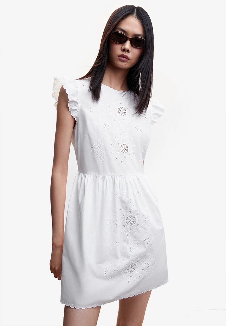 Mango Broderie Anglaise Cotton Dress 3 Mango Broderie Anglaise Cotton Dress