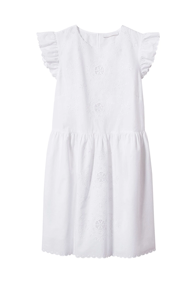 Mango Broderie Anglaise Cotton Dress 7 Mango Broderie Anglaise Cotton Dress - Image 5