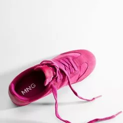 Mango Mono Coloured Leather Sneakers -Mango popular store mango 1109 9592436 5