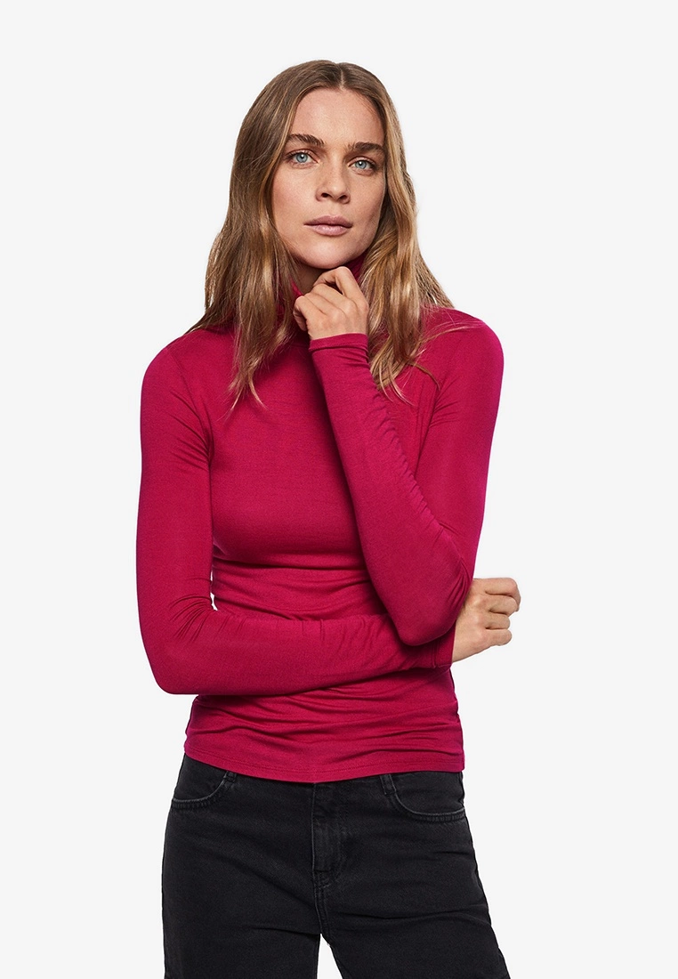Mango Draped Turtleneck T-Shirt 3 Mango Draped Turtleneck T-Shirt