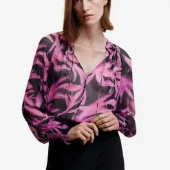 Mango Printed Chiffon Blouse