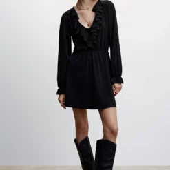 Mango Short Ruffled Dress 12 Mango Short Ruffled Dress -Mango popular store mango 1252 4259046 5