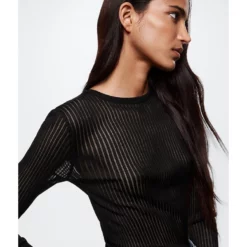 Mango Long Sleeve Silk T-Shirt -Mango popular store mango 1260 1722726 3