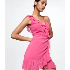 Mango Asymmetric Neckline Dress -Mango popular store mango 1267 2754126 3