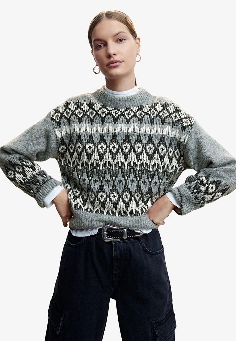 Mango Jersey Lurex Border Sweater 3 Mango Jersey Lurex Border Sweater