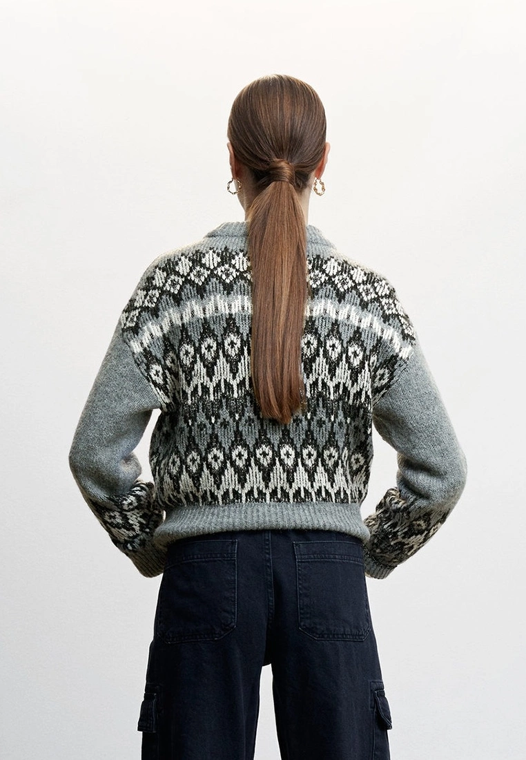 Mango Jersey Lurex Border Sweater 4 Mango Jersey Lurex Border Sweater - Image 2