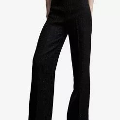 Mango Jewel Button Tweed Trousers