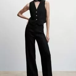 Mango Jewel Button Tweed Trousers 10 Mango Jewel Button Tweed Trousers -Mango popular store mango 1311 9232536 4