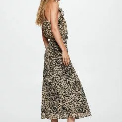 Mango Animal-Print Flowing Skirt -Mango popular store mango 1321 2967436 3