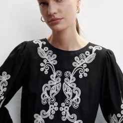 Mango Ethnic Embroidery Dress -Mango popular store mango 1326 9852536 3