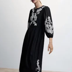 Mango Ethnic Embroidery Dress -Mango popular store mango 1327 9852536 4