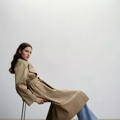 Mango Oversized Cotton Trench Coat -Mango popular store mango 1331 8329046 6