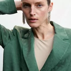 Mango Floral Jacquard Blazer -Mango popular store mango 1332 9452536 3