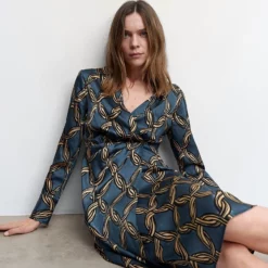 Mango Midi Printed Dress -Mango popular store mango 1334 2529046 4