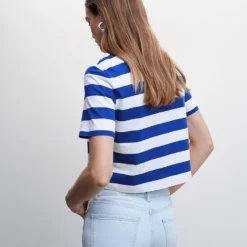 Mango Crop Plain T-Shirt -Mango popular store mango 1336 1532536 2