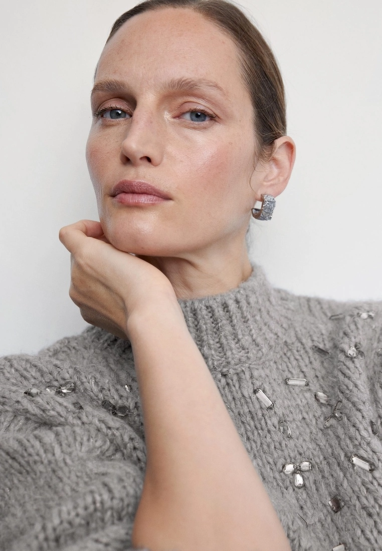 Mango Crystal Detail Sweatshirt 5 Mango Crystal Detail Sweatshirt - Image 3