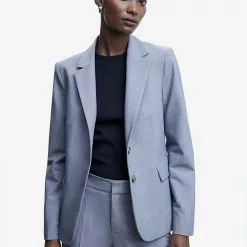 Mango Peak Lapel Suit Blazer